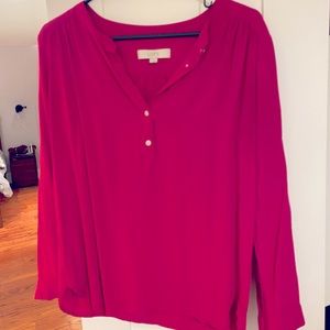 LOFT pink blouse (medium)